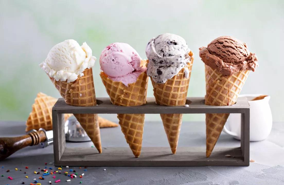 Picture of four ice creams