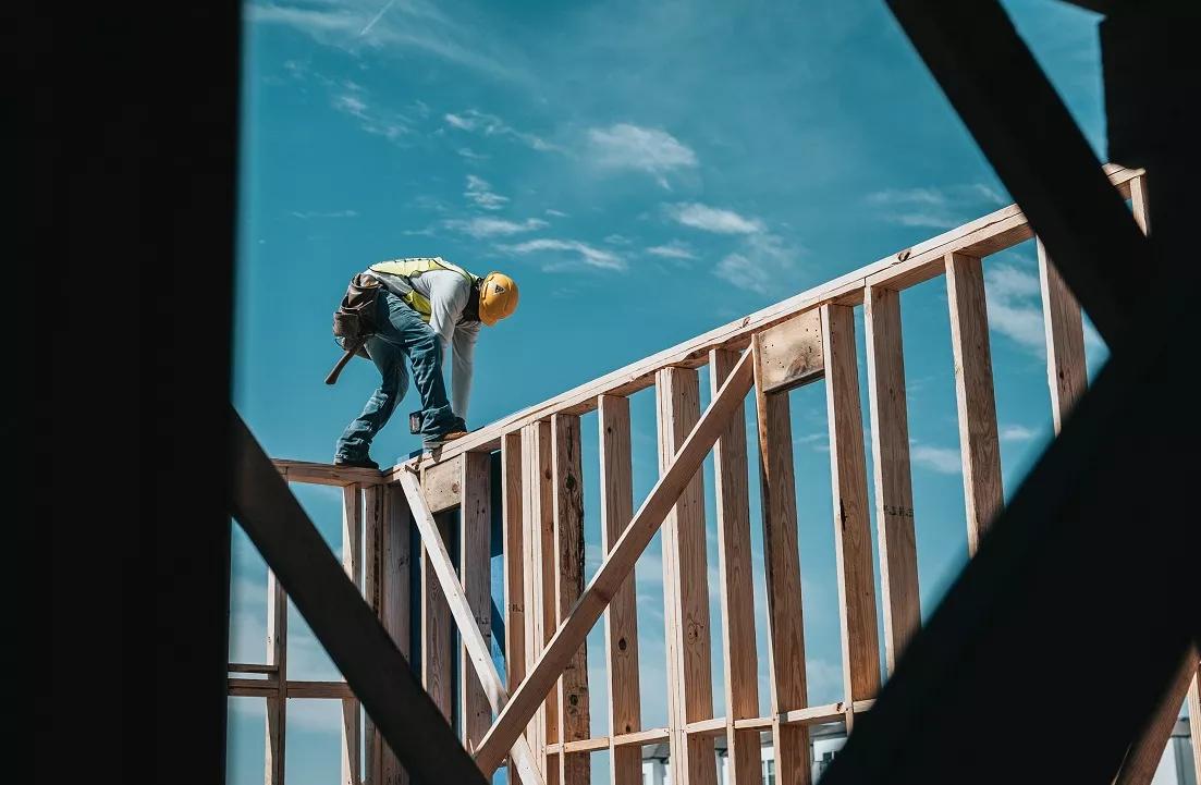 Man on construction site.